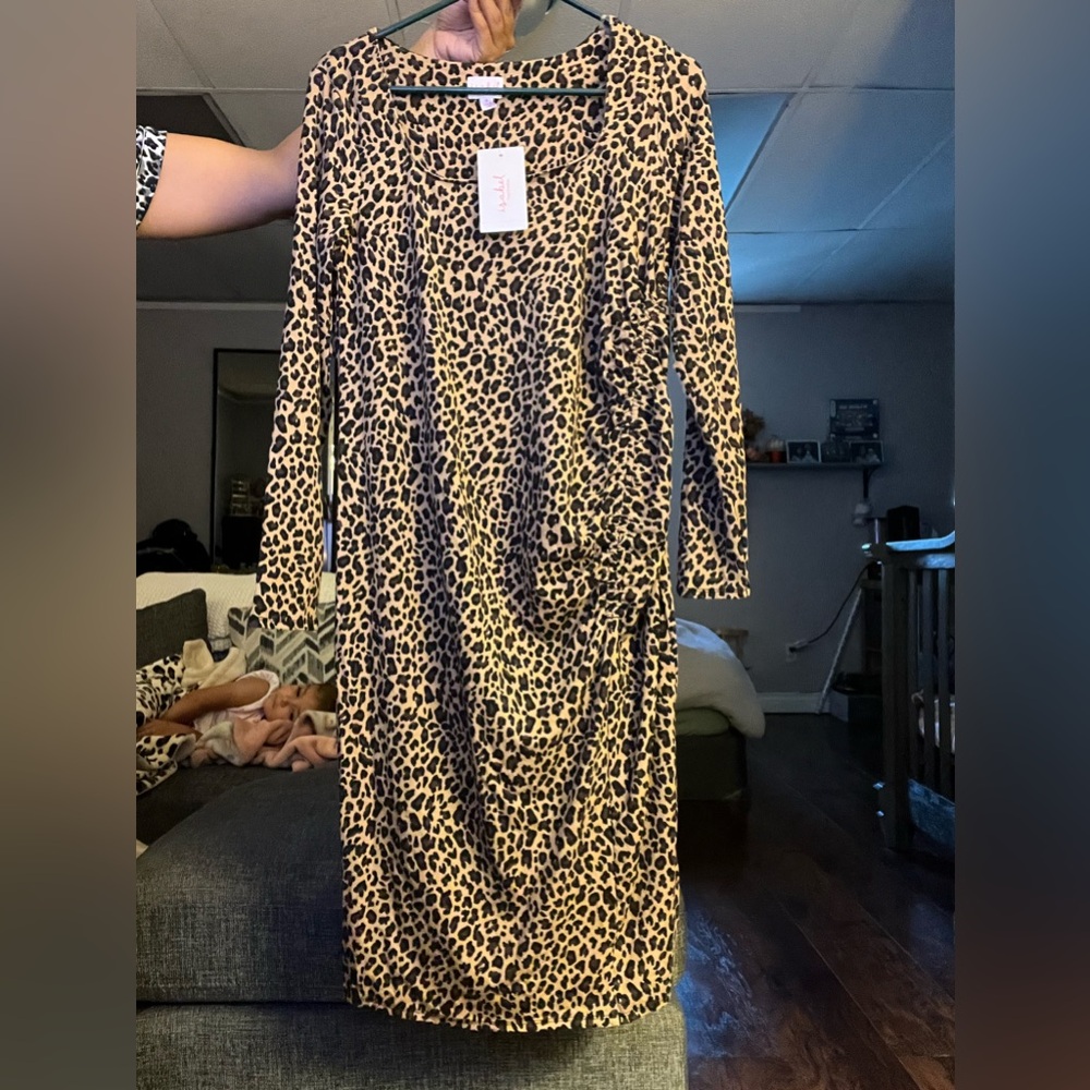 Leopard Print Maternity Dress